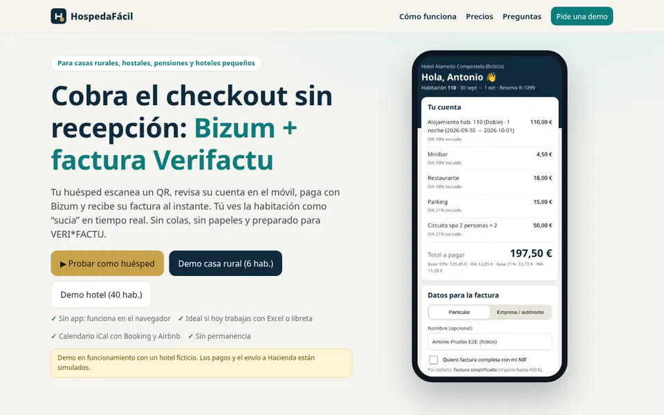 Captura de HospedaFácil